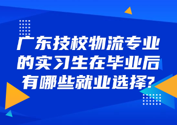 广东技校物流专业的实习生在毕业后有哪些就业选择?