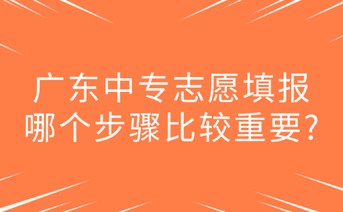 广东中专志愿填报哪个步骤比较重要?