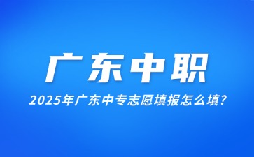 2025年广东中专志愿填报怎么填?